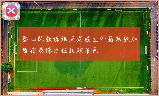 泰山队教练组正式成立外籍助教加盟宿茂臻担任挂职角色